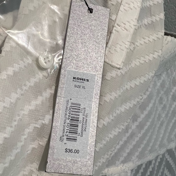 NEW with tags APT. 9 sheer white blouse XL, NWT - Picture 2 of 8